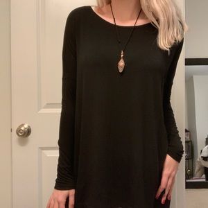 Black piko top